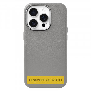 Кожаный чехол Leather Case Metal Buttons для Samsung Galaxy S23 FE Titanium Gray