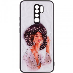 TPU+PC чехол Prisma Ladies для Xiaomi Redmi Note 8 Pro Girl in a hat