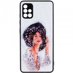 TPU+PC чехол Prisma Ladies для Samsung Galaxy A51 Girl in a hat