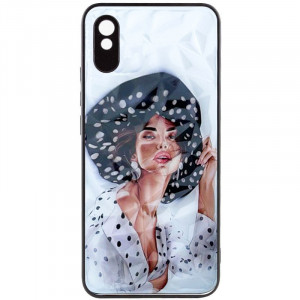 TPU+PC чехол Prisma Ladies для Xiaomi Redmi 9A Girl in a hat