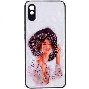 TPU+PC чехол Prisma Ladies для Xiaomi Redmi 9A Girl in a hat