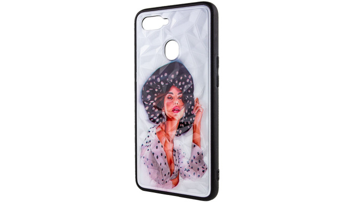 TPU+PC чехол Prisma Ladies для Oppo A5s / Oppo A12 Girl in a hat - фото