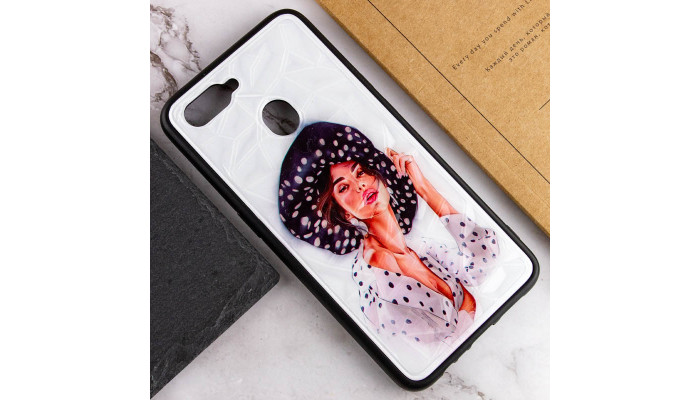 TPU+PC чохол Prisma Ladies для Oppo A5s / Oppo A12 Girl in a hat - фото