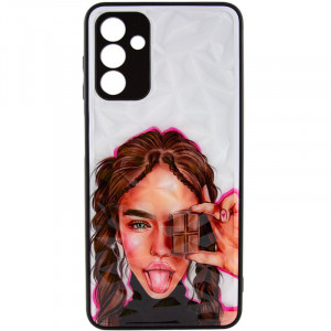 TPU+PC чехол Prisma Ladies для Samsung Galaxy A54 5G Chocolate