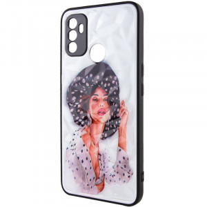 TPU+PC чехол Prisma Ladies для Oppo A53 / A32 / A33 Girl in a hat