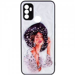 TPU+PC чехол Prisma Ladies для Oppo A53 / A32 / A33 Girl in a hat