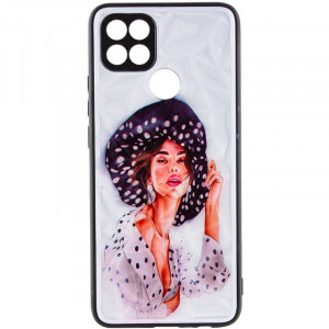 TPU+PC чехол Prisma Ladies для Oppo A15s / A15 Girl in a hat