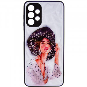 TPU+PC чехол Prisma Ladies для Samsung Galaxy A32 4G Girl in a hat