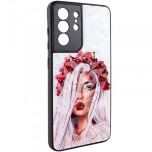 TPU+PC чехол Prisma Ladies для Samsung Galaxy S22 Ultra Ukrainian Girl