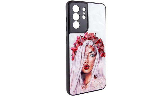 TPU+PC чехол Prisma Ladies для Samsung Galaxy S22 Ultra Ukrainian Girl - фото