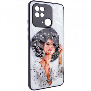 TPU+PC чехол Prisma Ladies для Xiaomi Redmi 10C / Poco C40 Girl in a hat