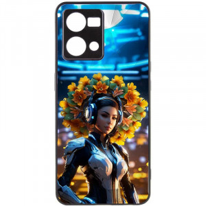 TPU+PC чехол Prisma Ladies для Oppo Reno 7 4G Cyberpunk