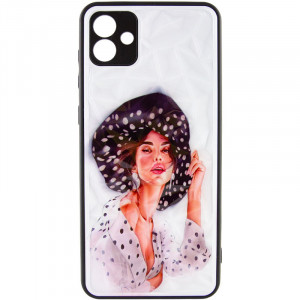 TPU+PC чехол Prisma Ladies для Samsung Galaxy A04 Girl in a hat