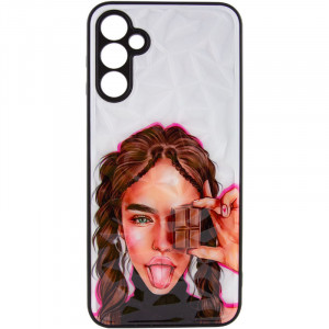 TPU+PC чехол Prisma Ladies для Samsung Galaxy A04s Chocolate