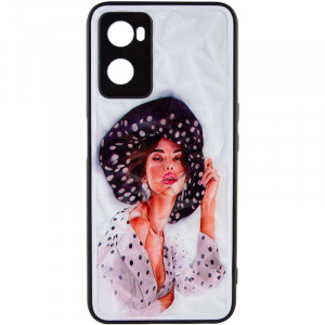 TPU+PC чехол Prisma Ladies для Oppo A57s / A77s Girl in a hat