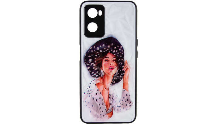 TPU+PC чехол Prisma Ladies для Oppo A57s / A77s Girl in a hat - фото