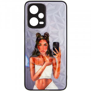 TPU+PC чехол Prisma Ladies для Xiaomi Redmi Note 12 Pro 5G Black in White