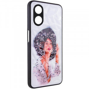 TPU+PC чехол Prisma Ladies для Oppo Reno 8 T 4G Girl in a hat