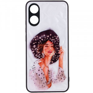 TPU+PC чехол Prisma Ladies для Oppo A38 / A18 Girl in a hat