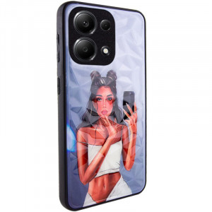 TPU+PC чехол Prisma Ladies для Xiaomi Redmi Note 13 4G Black in White