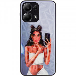 TPU+PC чехол Prisma Ladies для Xiaomi Redmi Note 13 4G Black in White