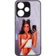 TPU+PC чехол Prisma Ladies для Xiaomi Redmi 13 4G / Poco M6 4G Black in White - фото