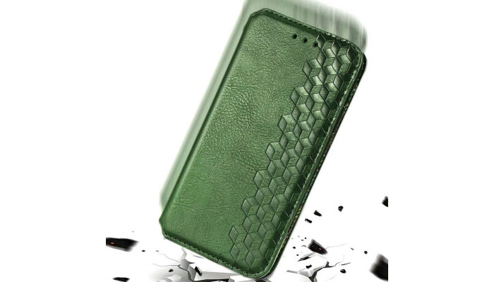 Шкіряний чохол книжка GETMAN Cubic (PU) для Samsung Galaxy S20 FE Зелений - фото