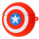 Силіконовий футляр Marvel & DC series для навушників AirPods 3 + кільце Капітан Америка / Червоний