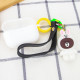 Силиконовый футляр Cute Charm для наушников AirPods Pro Медведь в костюме / Белый - фото