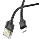 Дата кабель Hoco U55 Outstanding Lightning Cable (1.2m) Чорний - фото