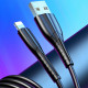 Дата кабель Usams US-SJ364 U35 USB to Lightning 2A (1m) Чорний - фото