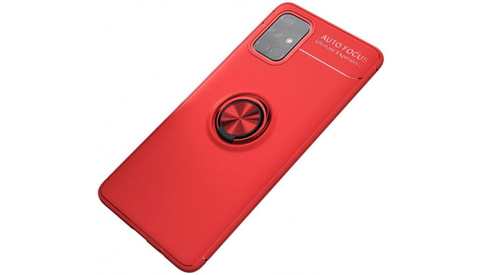 TPU чехол Deen ColorRing под магнитный держатель (opp) для Samsung Galaxy M31s Красный / Красный - фото