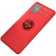 TPU чехол Deen ColorRing под магнитный держатель (opp) для Samsung Galaxy M31s Красный / Красный - фото