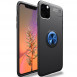 TPU чохол Deen ColorRing під магнітний тримач (opp) для Apple iPhone 12 Pro / 12 (6.1") Чорний / Синій
