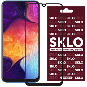 Защитное стекло SKLO 3D для Samsung A20 / A30 / A30s / A50/A50s/M30 /M30s/M31/M21/M21s Черный