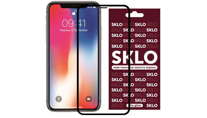 Захисне скло SKLO 3D (full glue) для Apple iPhone 11 Pro / X / XS (5.8