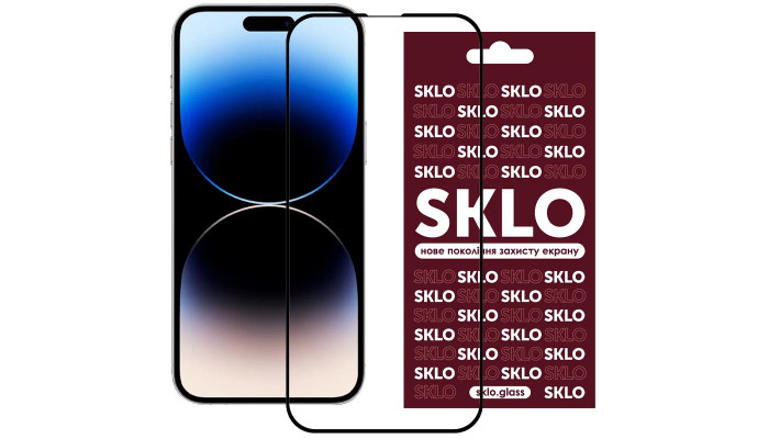 Защитное стекло SKLO 3D (full glue) для Apple iPhone 15 (6.1