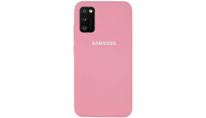 Чехол Silicone Cover Full Protective (AA) для Samsung Galaxy A41 Розовый / Pink - фото
