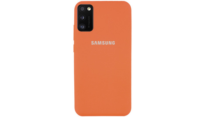Чехол Silicone Cover Full Protective (AA) для Samsung Galaxy A41 Оранжевый / Apricot - фото