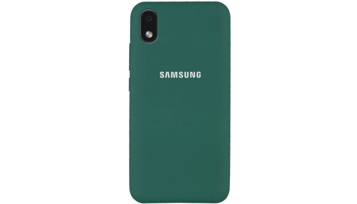 Чехол Silicone Cover Full Protective (AA) для Samsung Galaxy M01 Core / A01 Core Зеленый / Pine green - фото