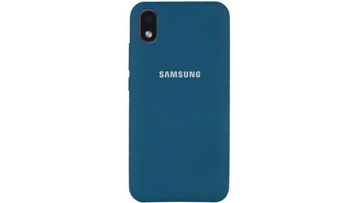 Чехол Silicone Cover Full Protective (AA) для Samsung Galaxy M01 Core / A01 Core Синий / Cosmos Blue - фото