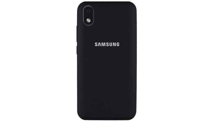 Чехол Silicone Cover Full Protective (AA) для Samsung Galaxy M01 Core / A01 Core Черный / Black - фото
