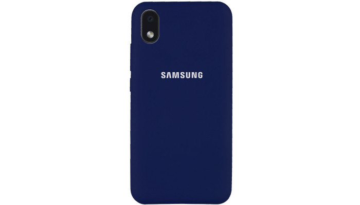 Чохол Silicone Cover Full Protective (AA) для Samsung Galaxy M01 Core / A01 Core Темно-синій / Midnight blue - фото
