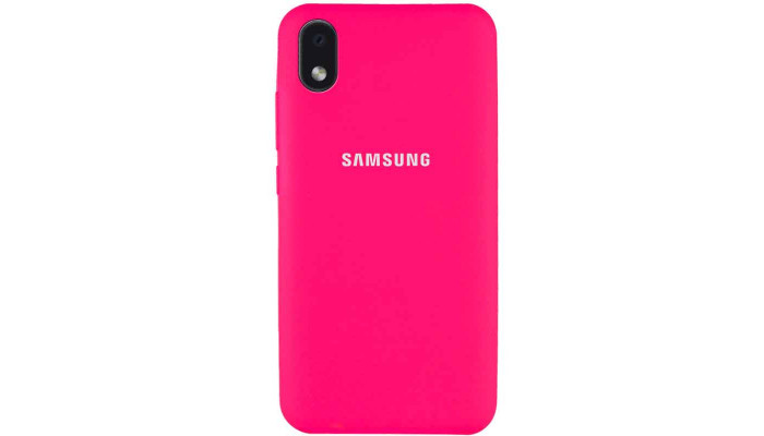 Чехол Silicone Cover Full Protective (AA) для Samsung Galaxy M01 Core / A01 Core Розовый / Barbie pink - фото