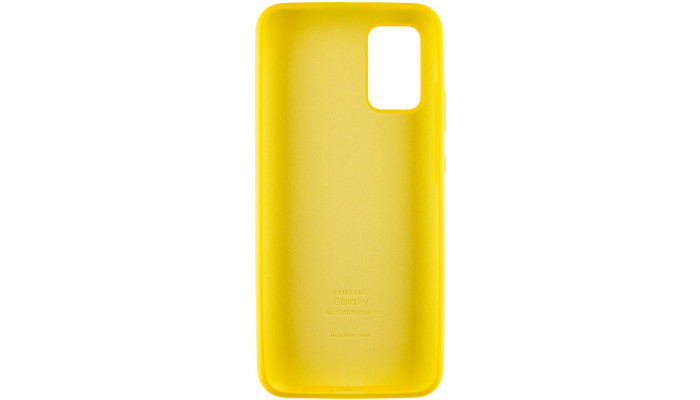 Чехол Silicone Cover Full Protective (AA) для Samsung Galaxy A02s Желтый / Yellow - фото