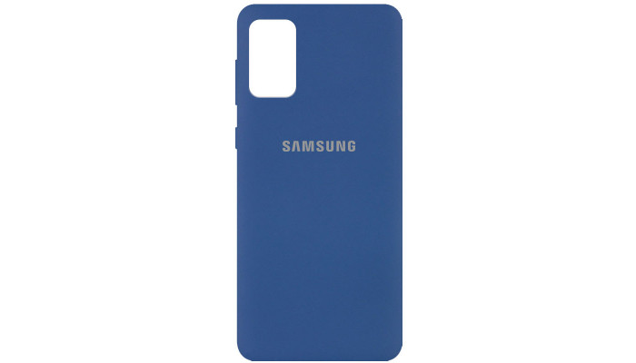 Чохол Silicone Cover Full Protective (AA) для Samsung Galaxy A02s Синій / Navy Blue - фото