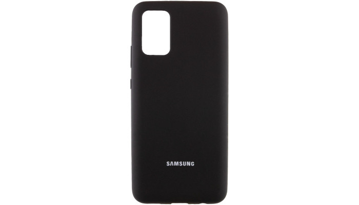 Чехол Silicone Cover Full Protective (AA) для Samsung Galaxy A02s Черный / Black - фото