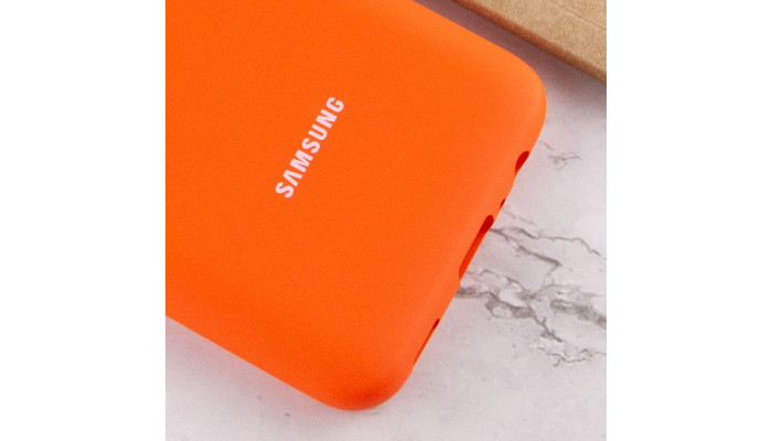 Чохол Silicone Cover Full Protective (AA) для Samsung Galaxy A02s Помаранчевий / Neon Orange - фото