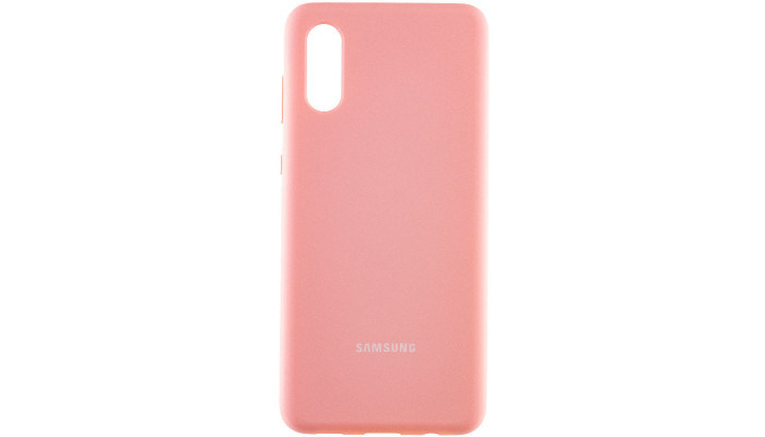 Чохол Silicone Cover Full Protective (AA) для Samsung Galaxy A02 Рожевий / Pink - фото