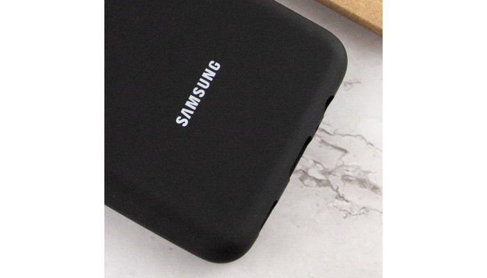 Чохол Silicone Cover Full Protective (AA) для Samsung Galaxy A02 Чорний / Black - фото